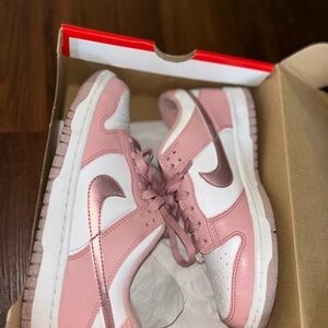 Women's Pink and White Sneakers